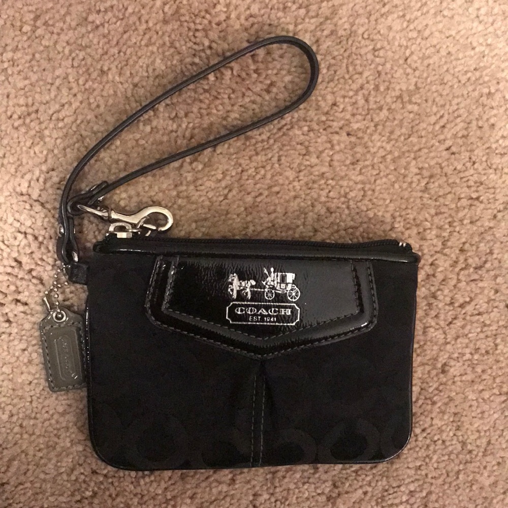 Black Coach Wristlet